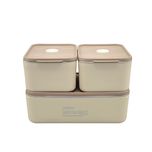 ظرف غذا مدل GS-M-294098 سه قلو به همراه کیف