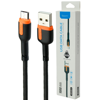 0172/کابل میکرو یو اس بی فست شارژ Verity CB31420 1m