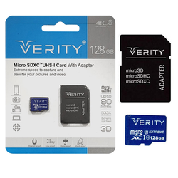 مموری کارت MicroSDXC وریتی 128 گیگابایت سرعت 80MBps کلاس 10 UHS-I U3