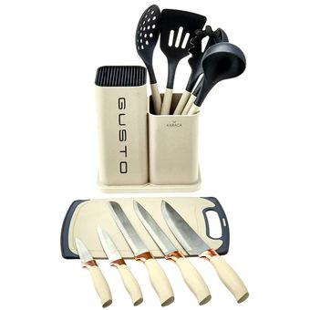 سرویس چاقو و کفگیر ملاقه 12 پارچه کاراجا مدل Gusto