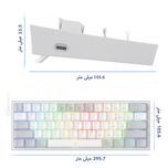 Keyboard Gaming REDRAGON FIZZ K617 White - Grey