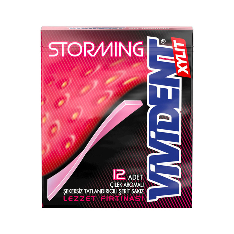 آدامس بدون شکر ویویدنت طعم توت فرنگی - بسته 12 عددی