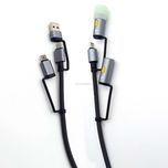 کابل تبدیل USB به لایتنینگ / USB-C / چراغ قوه و فندک الکتریکی مدل 6in1 طول 1.2 متر