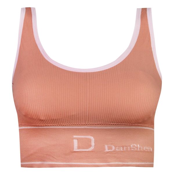نیم تنه ورزشی زنانه مدل بدون فنر پددار کد 4562 رنگ گلبهی