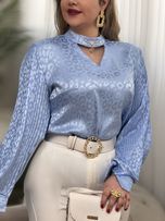 شومیز ساتن گردنبندی 2816