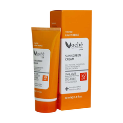 کرم ضد آفتاب رنگی وچه با SPF50 مناسب پوست چرب و دارای جوش حجم 40 میلی لیتر