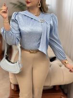 شومیز ساتن سگک دار 2963