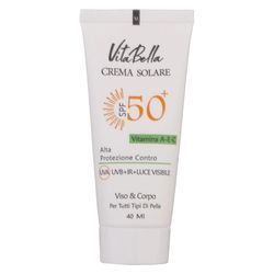 کرم ضدآفتاب بی‌رنگ ویتابلا +SPF50 مدل 001 مناسب انواع پوست، حجم 40 میلی‌لیتر
