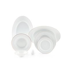 سرویس غذاخوری 28 پارچه چینی زرین ایران مدل ایتالیا اف رزگلد درجه 3