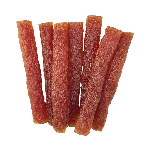 تشویقی سگ هاپومیل مدل استریپ نرم ران مرغ Soft Chicken Leg Strips وزن 100 گرم