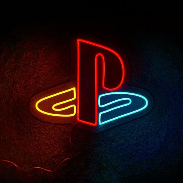 چراغ نئونی دیواری طرح پلی استیشن
