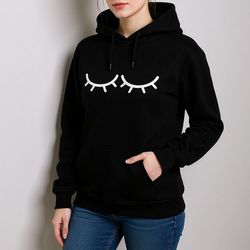 هودی زنانه طرح چشم کد 17099BW