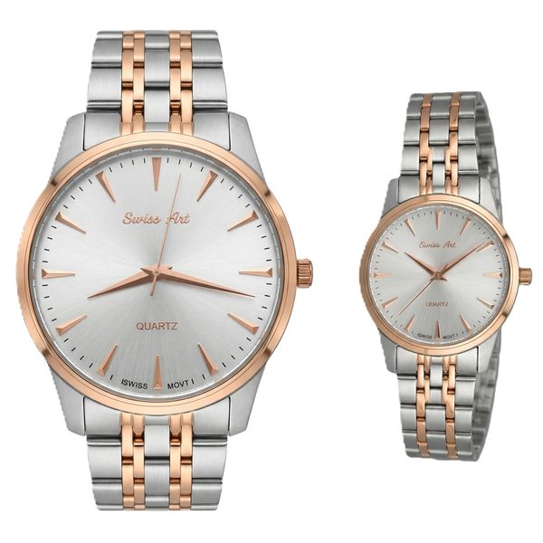 ست ساعت مچی عقربهای کوارتز زنانه و مردانه سوئیس آرت مدل ANT172-173SR1600