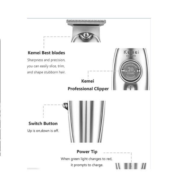 ماشین اصلاح موی صورت شارژی کیمی مدل KM-1949