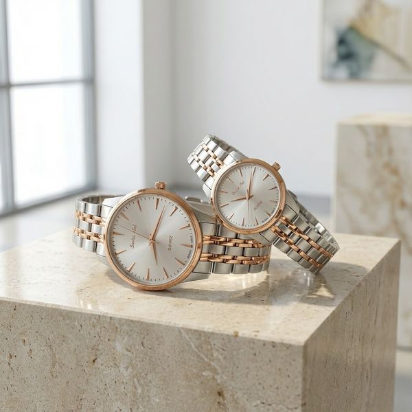 ست ساعت مچی عقربهای کوارتز زنانه و مردانه سوئیس آرت مدل ANT172-173SR1600