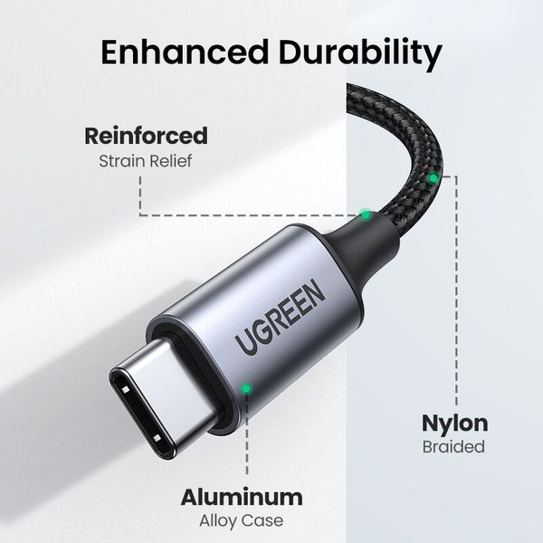 کابل تبدیل USB-C به جک 3.5mm یوگرین مدل CM450-20192 طول 1 متر