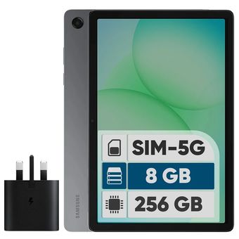 تبلت 11 اینچ سامسونگ مدل Galaxy Tab A11 Plus 5G، ظرفیت 256 گیگابایت و رم 8 گیگابایت، قابلیت پشتیبانی از سیم کارت، رزولوشن دوربین