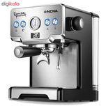 اسپرسوساز 1700 میلیلیتری نوا مدل NOVA NCM-128EXPS، مناسب تهیه اسپرسو، کافه لاته، موکا، کاپوچینو و ماکیاتو، دارای 1 عدد نازل قهو