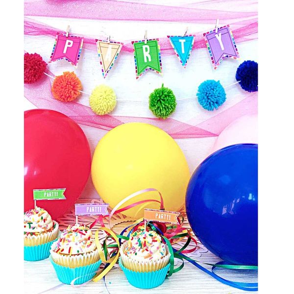 بادکنک طرح رنگی مجموعه 10 عددی