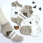 جوراب ساق کوتاه زنانه مدل تدی مجموعه 4 عددی