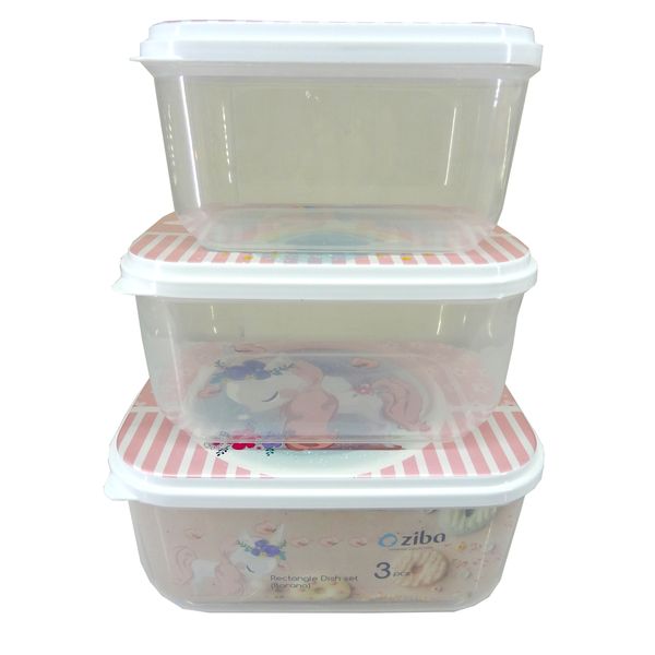 ظرف نگهدارنده زیبا سازان مدل R03 مجموعه 3 عددی