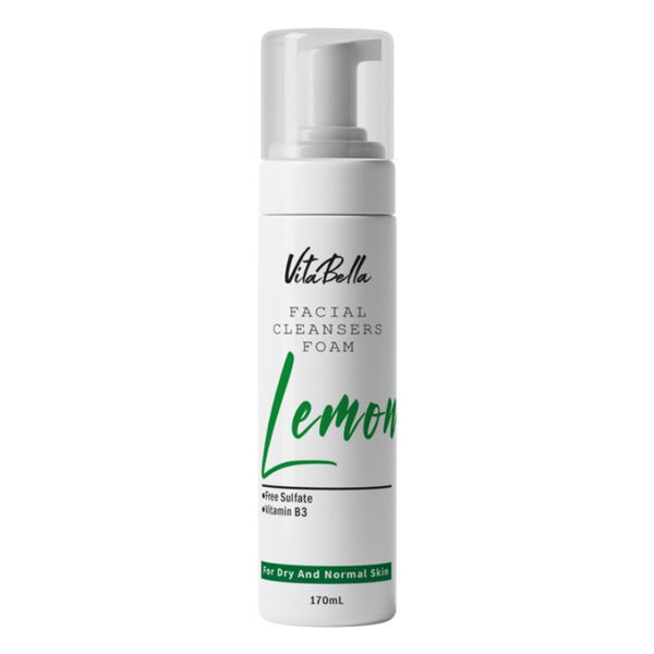 فوم شستوشوی صورت ویتابلا مدل Lemon مناسب برای پوست خشک حجم 170 میلیلیتر