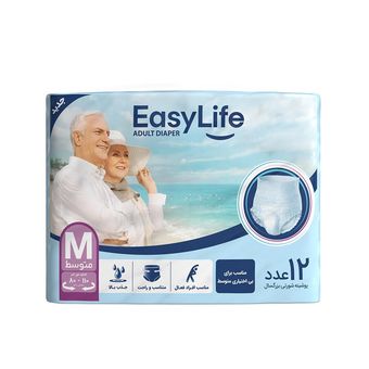 پوشینه شورتی بزرگسال ایزی لایف  سایز متوسط بسته 12 عددی