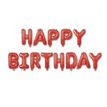 بادکنک فویلی مدل هپی برت دی مجموعه 13 عددی