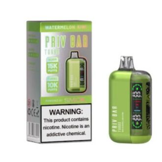 پاد یکبار مصرف 15000 پاف هندوانه کیوی اسموک PRIVE BAR