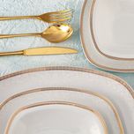 سرویس غذاخوری 27 پارچه 6 نفر چینی زرین ایران مدل کواترو ریوا درجه عالی