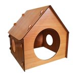 جای خواب سگ و گربه مدل لانه چوبی کد B93