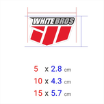 برچسب چاپی برش خورده مدل WHITE BROS کد 0120