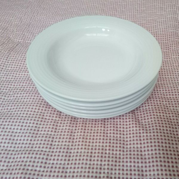 بشقاب خورش خوری چینی زرین ایران مدل h20 بسته 6 عددی