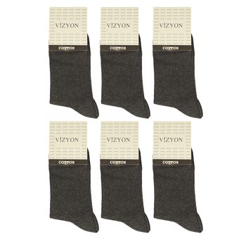 جوراب ساق بلند مردانه ویزیون کد VMS1016Z16 بسته 6 عددی