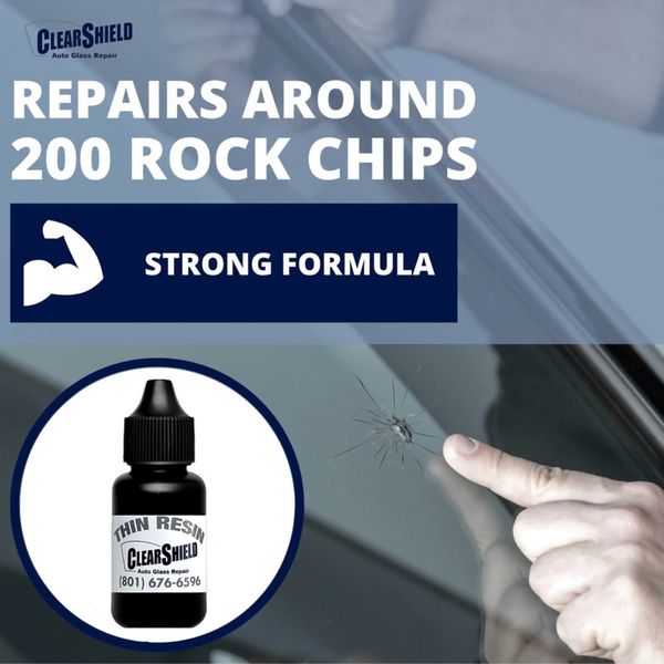 چسب ترمیم شیشه خودرو کلرشیلد مدل BlackResin حجم 10 میلی لیتر