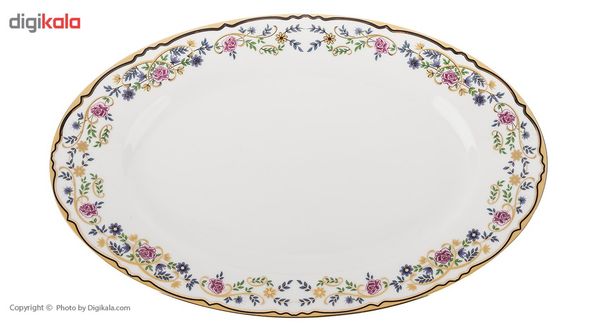 سرویس غذاخوری 102 پارچه چینی زرین ایران سری ایتالیا اف مدل Golestan درجه یک