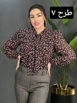 شومیز حریر آستین پف کد 1578