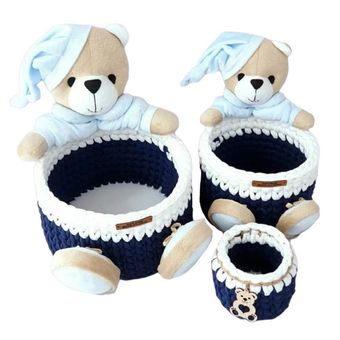 سبد قلاب بافی تریکو کد 5 مجموعه 3 عددی