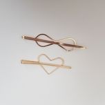 گیره مو زنانه مدل قلب و بی نهایت بسته 2 عددی*991