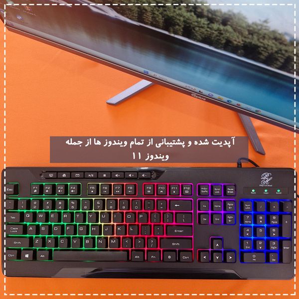 کیبورد پی های تک مدل RGB x260 Professional