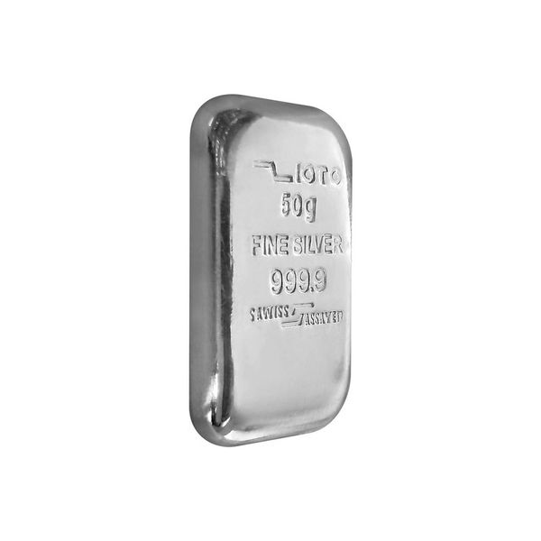 شمش نقره 50 گرمی زیوتو