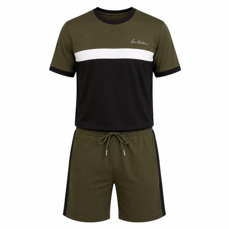ست تی‌شرت آستین کوتاه و شلوارک راحتی مردانه مدل MDSS-CH8396
