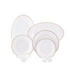 سرویس غذاخوری 35 پارچه چینی زرین ایران سری شهرزاد مدل سپینود درجه یک