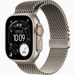 ساعت هوشمند 49 میلی متری اپل مدل Ultra 3 Natural Titanium Case با بند Titanium Milanese