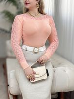بلوز بافت آستین تور 2231