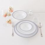 سرویس غذاخوری 108 پارچه 12 نفر چینی زرین ایران مدل وایت رز سری شهرزاد درجه یک