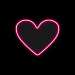 چراغ دیواری مدل تابلو نئون فلکسی طرح قلب