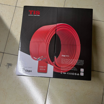 کابل شبکه cat6 UTP  برندTIS اورجینال اصلی وارداتی تست فلوک حلقه 305متری