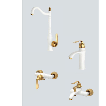 شیرآلات مدل هلن سفید طلایی