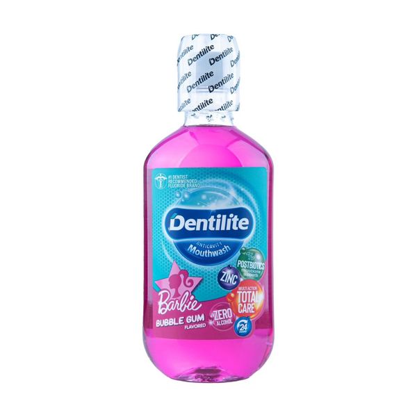 دهان شویه کامل دنتیلایت طعم باربی حجم 500 میلی‌لیتر حاوی پست بیوتیک